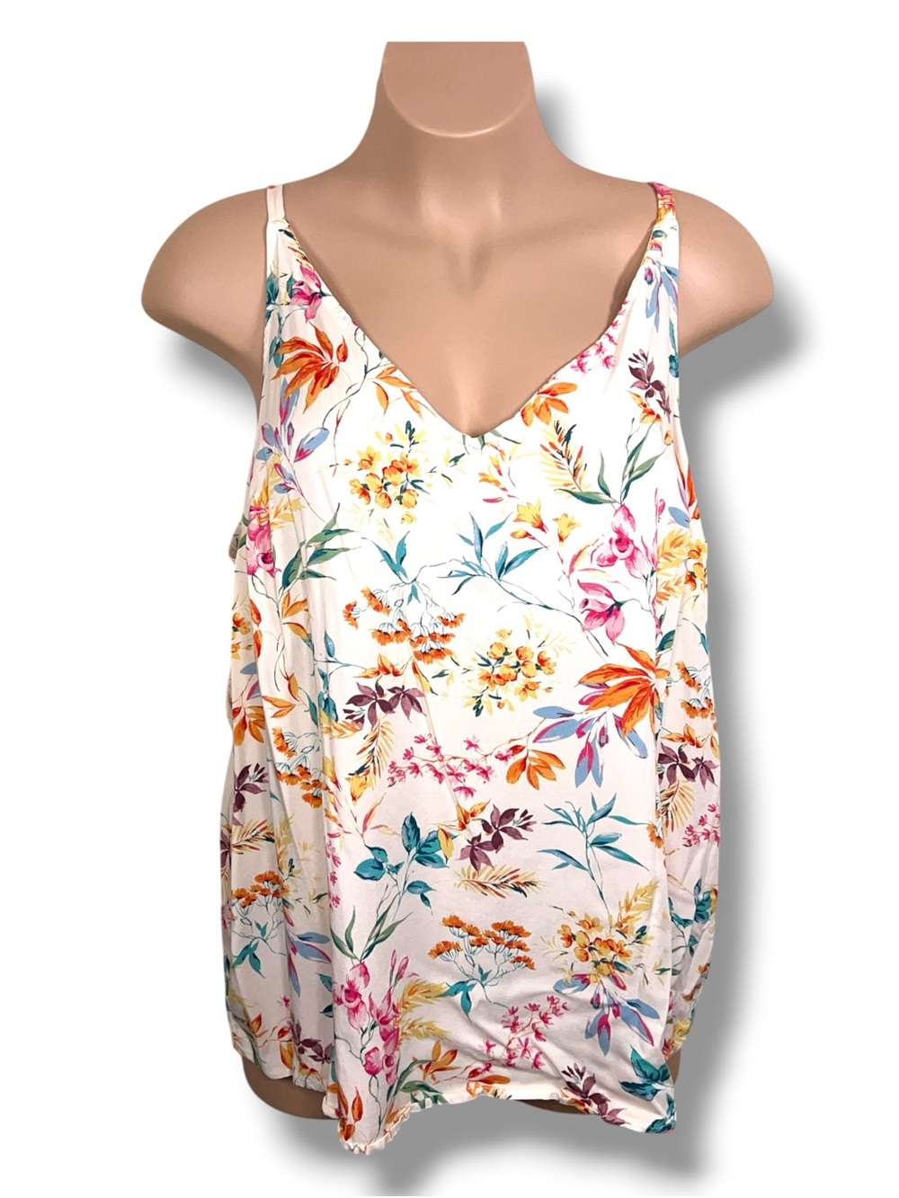 New Torrid 4x Floral Tank Top Sleeveless Vneck Challis Cami Carrie Floral Plus